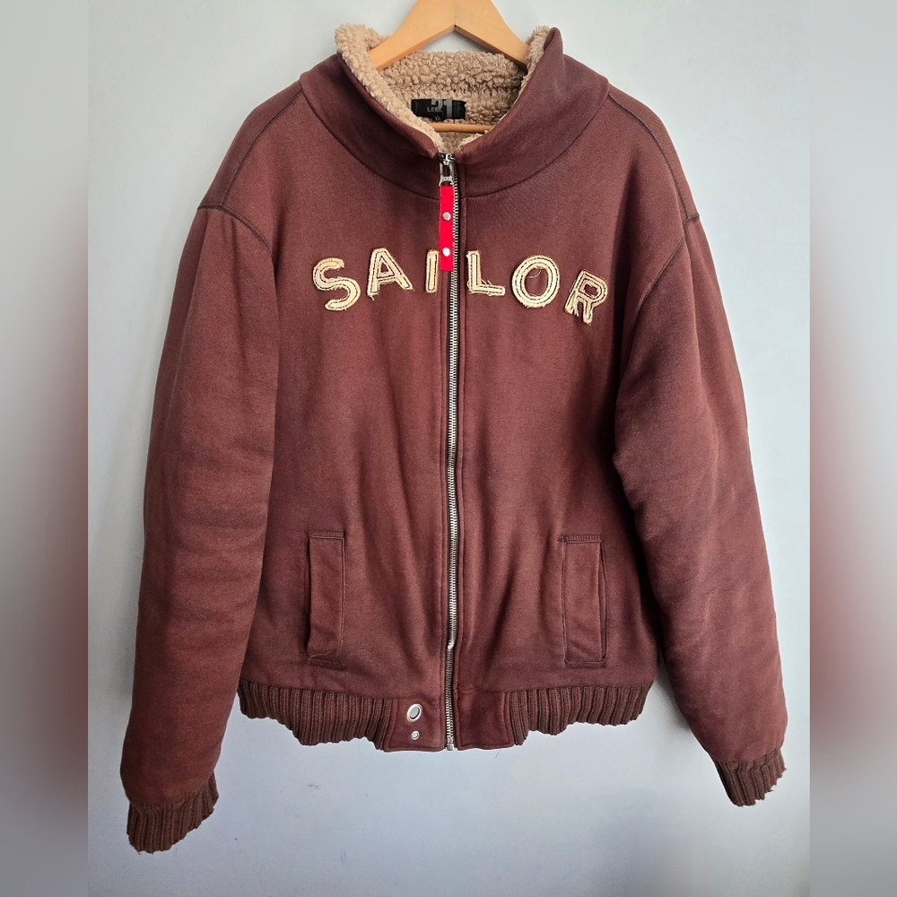 Vintage SIMONS Le31 Sailor Jacket with Sherpa Lining - As Is